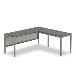 At Work Reversible L-Shaped Desk with Modesty Panel - 72