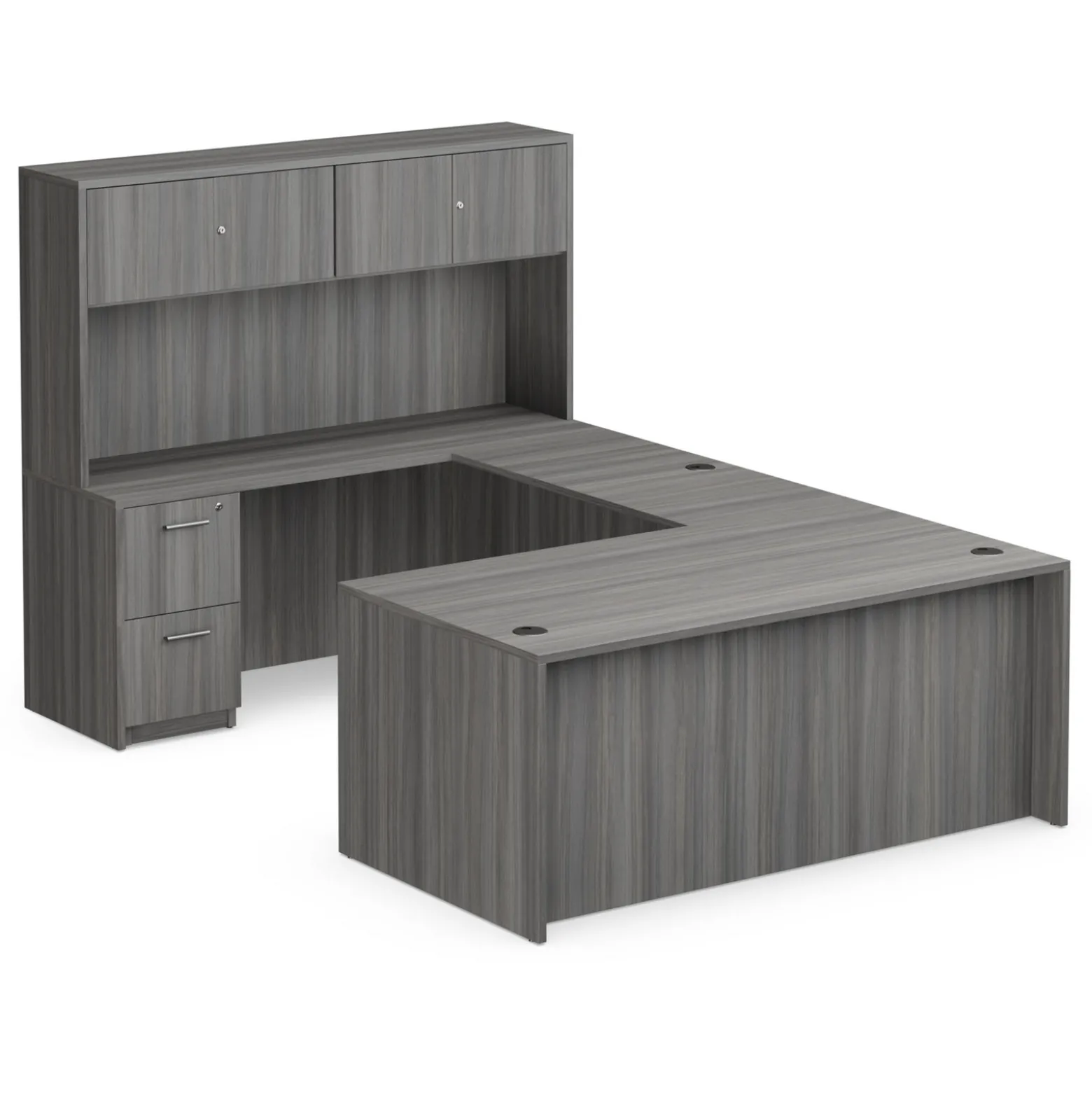 At Work Reversible U-Shaped Desk - 71"W x 107"D