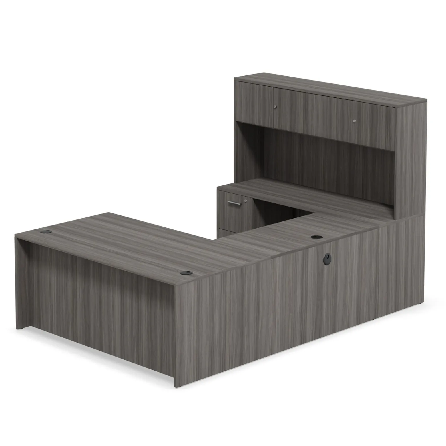 At Work Reversible U-Shaped Desk - 71"W x 107"D