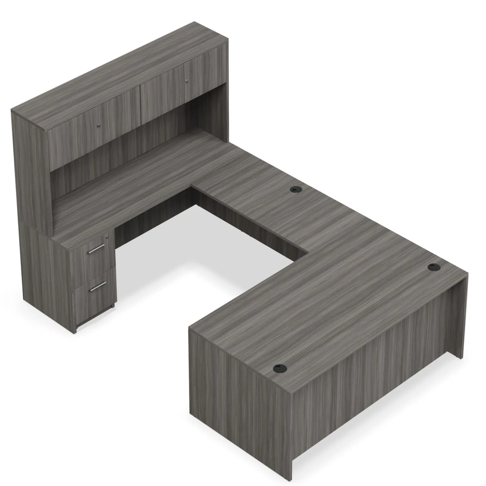 At Work Reversible U-Shaped Desk - 71"W x 107"D