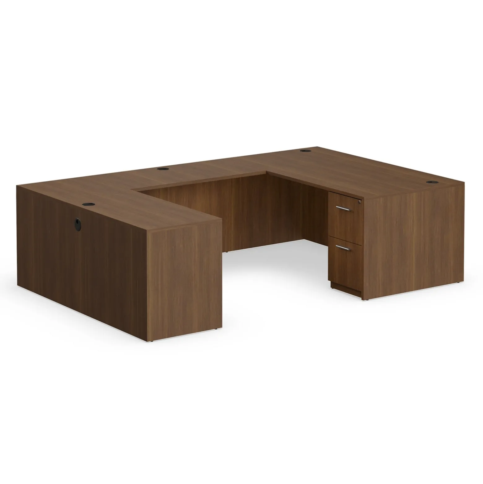 At Work Reversible U-Shaped Desk - 71"W x 107"D