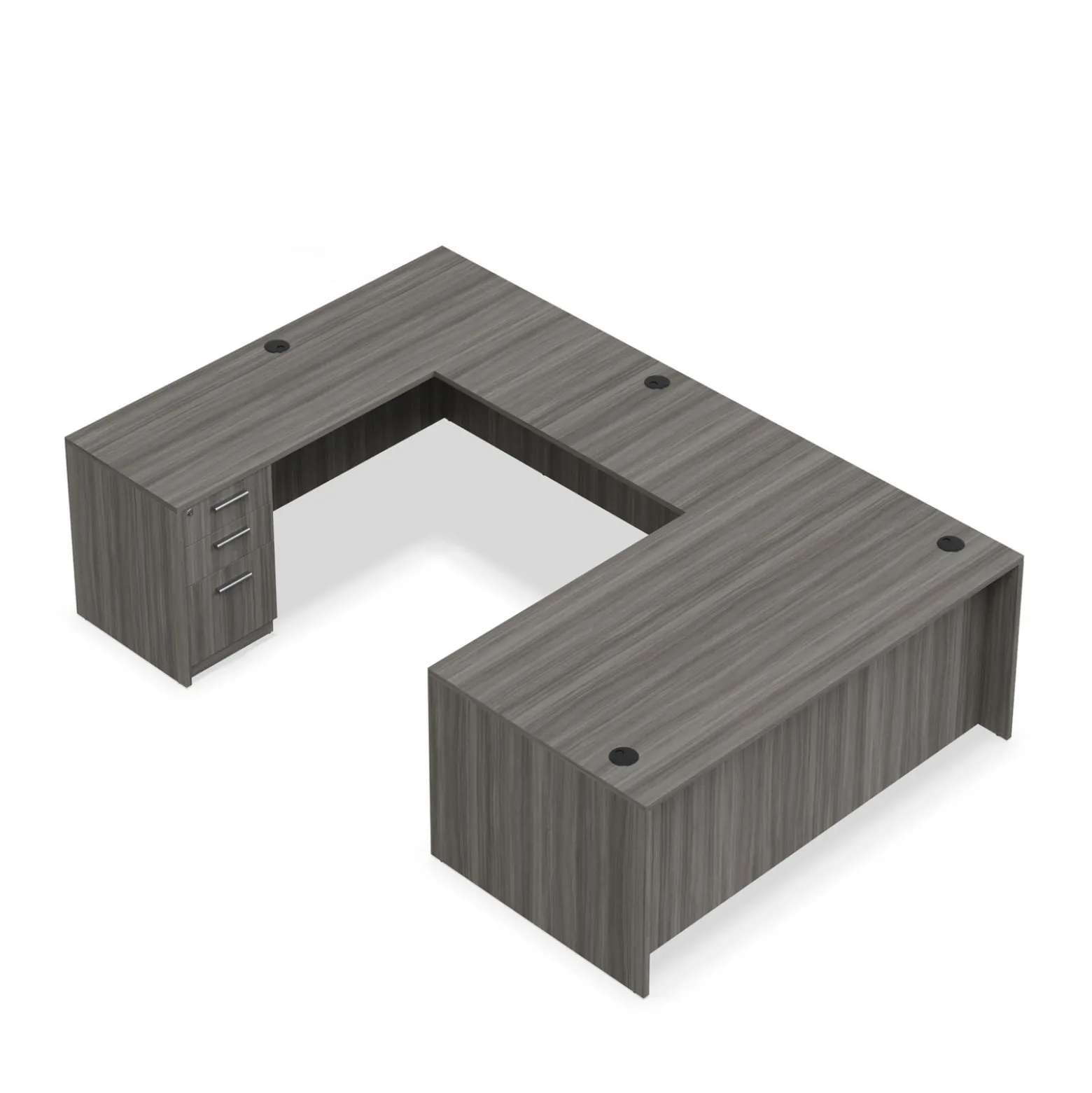 At Work Reversible U-Shaped Desk - 71"W x 107"D