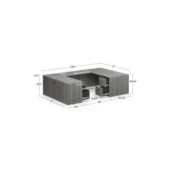 At Work Reversible U-Shaped Desk - 71