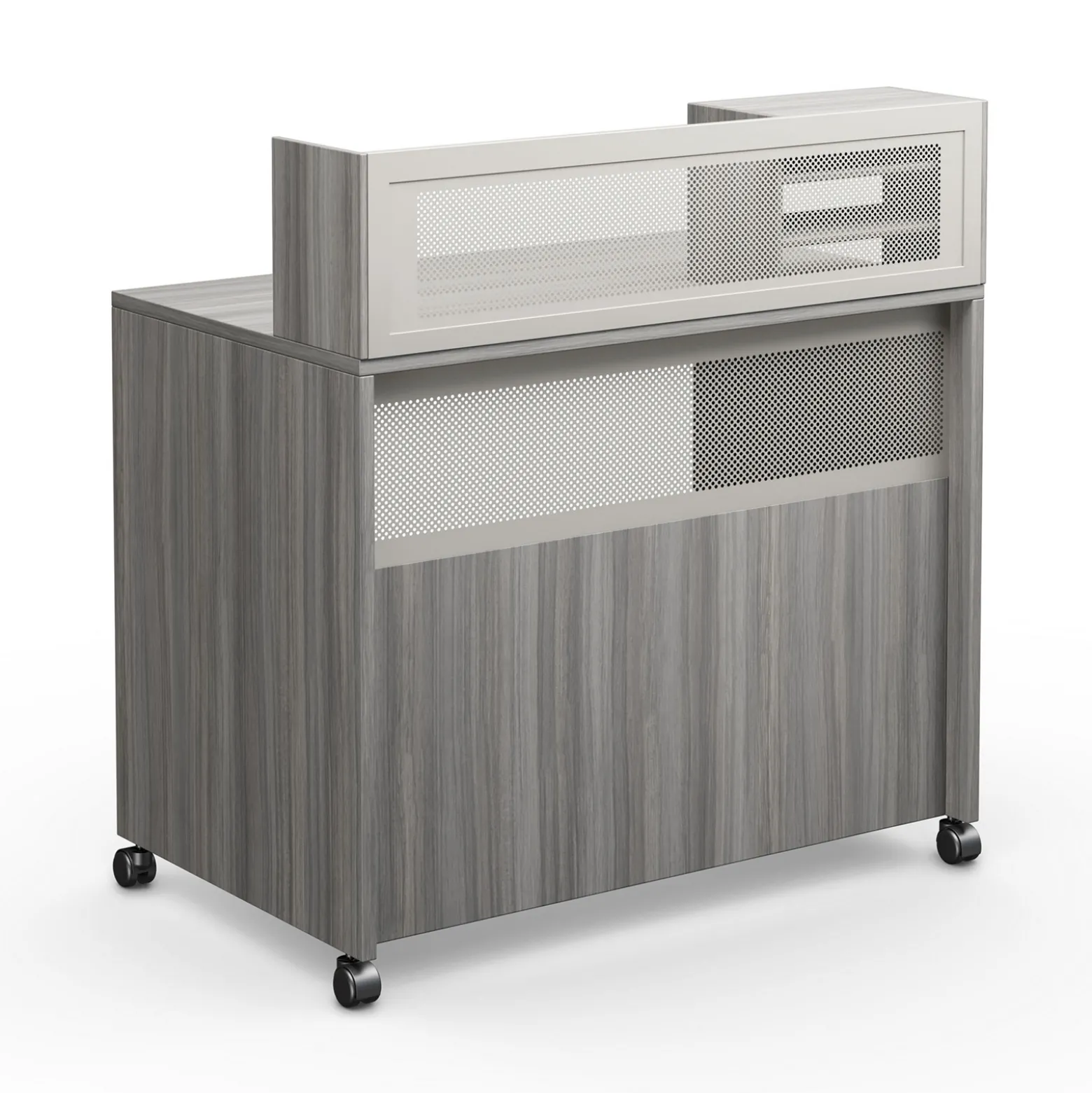 At Work Standing Height Mobile Reception Desk - 48"W x 30"D