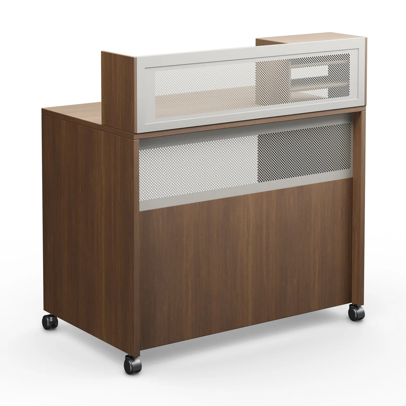 At Work Standing Height Mobile Reception Desk - 48"W x 30"D