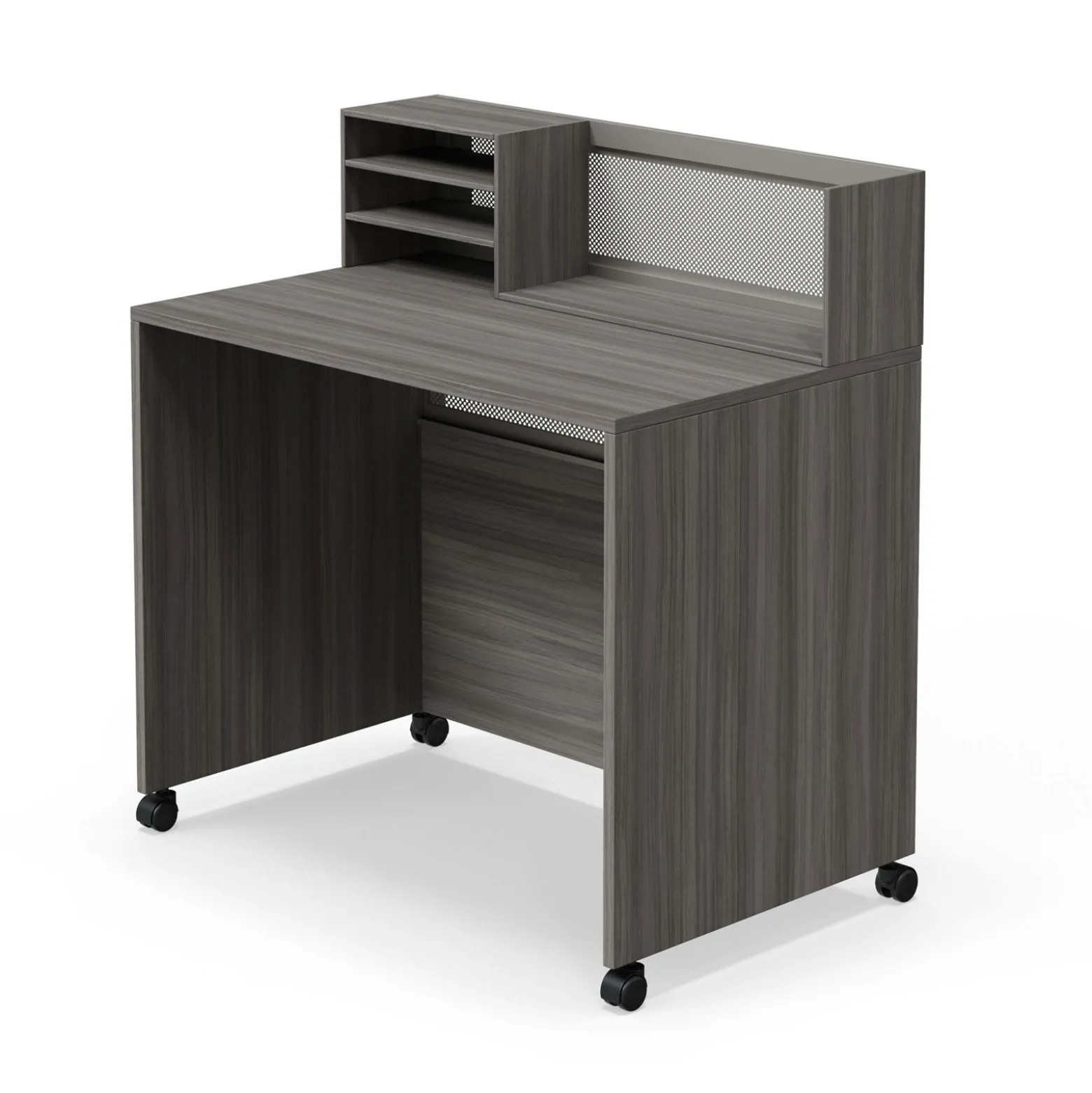 At Work Standing Height Mobile Reception Desk - 48"W x 30"D