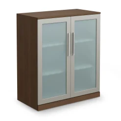 At Work Storage Cabinet with Glass Doors - 36'W x 19"D x 43"H