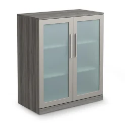 At Work Storage Cabinet with Glass Doors - 36'W x 19
