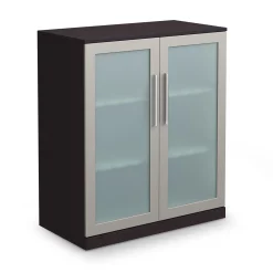 At Work Storage Cabinet with Glass Doors - 36'W x 19