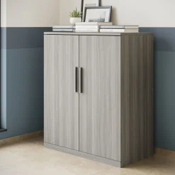At Work Storage Cabinet with Wood Doors - 36