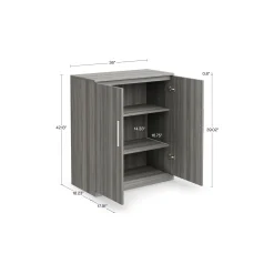 At Work Storage Cabinet with Wood Doors - 36