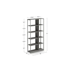 At Work Ten Compartment Bookcase - 36
