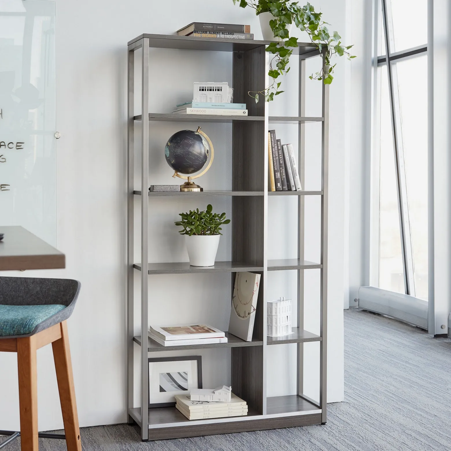 At Work Ten Compartment Bookcase - 36"W x 12"D x 72"H