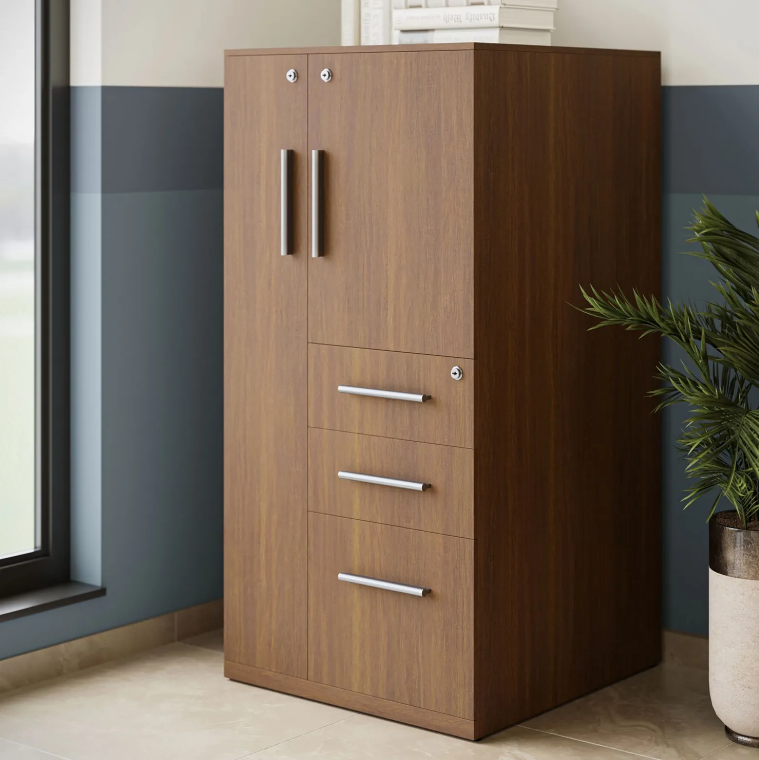 At Work Wardrobe Storage Cabinet with Left Door - 24"W x 24"D x 48"H