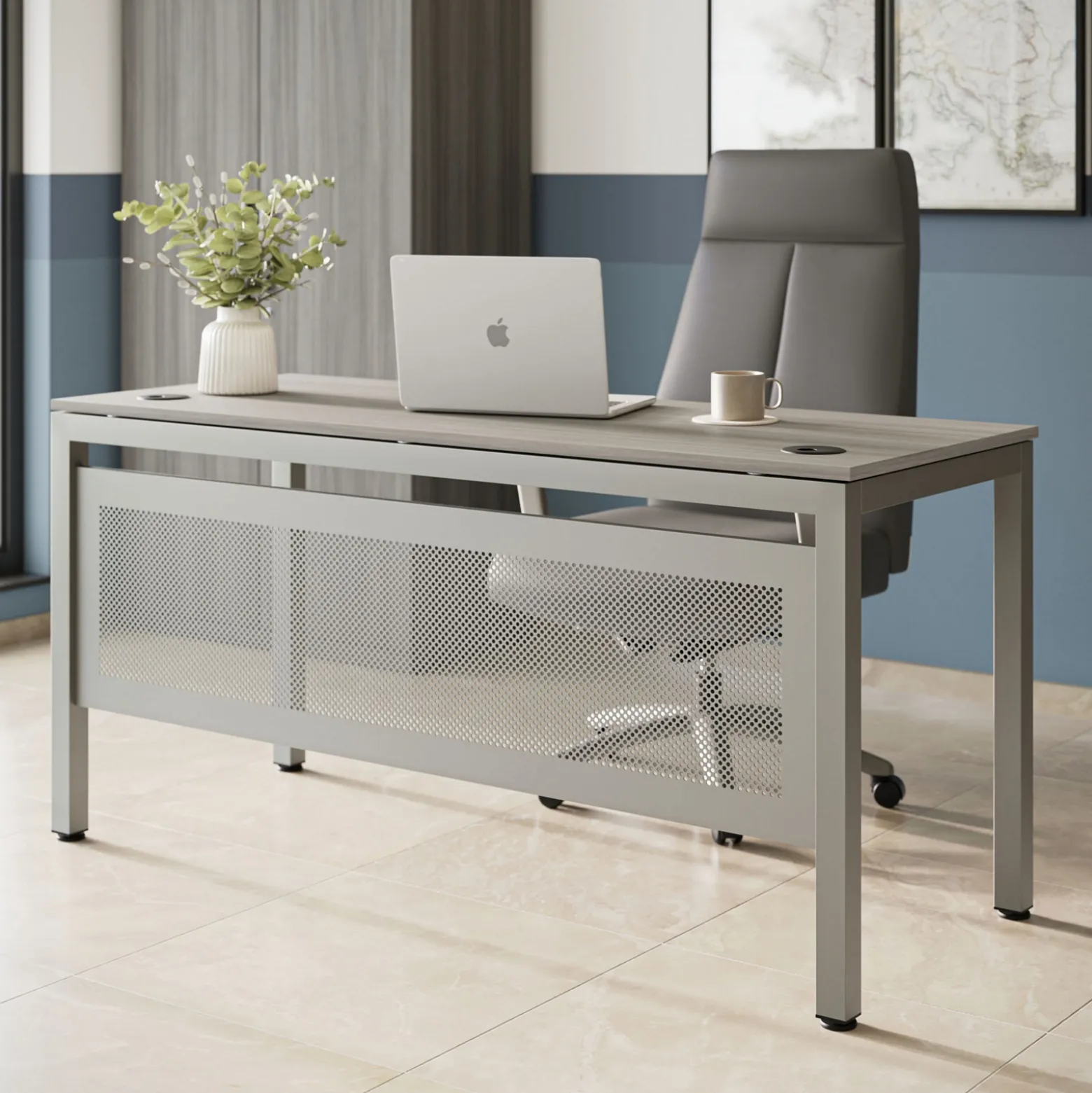 At Work Writing Desk with Modesty Panel - 60"W x 30"D