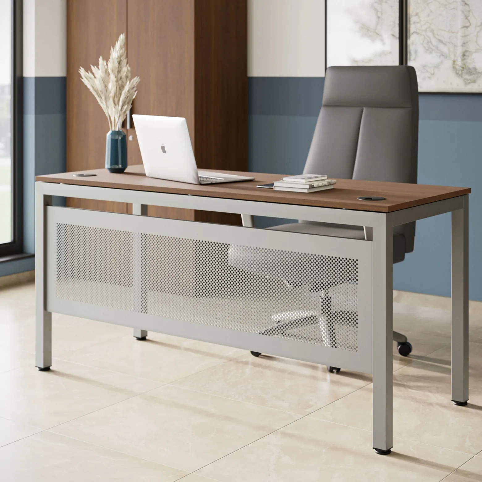 At Work Writing Desk with Modesty Panel - 60"W x 30"D
