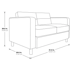 Atlantic Faux Leather Loveseat