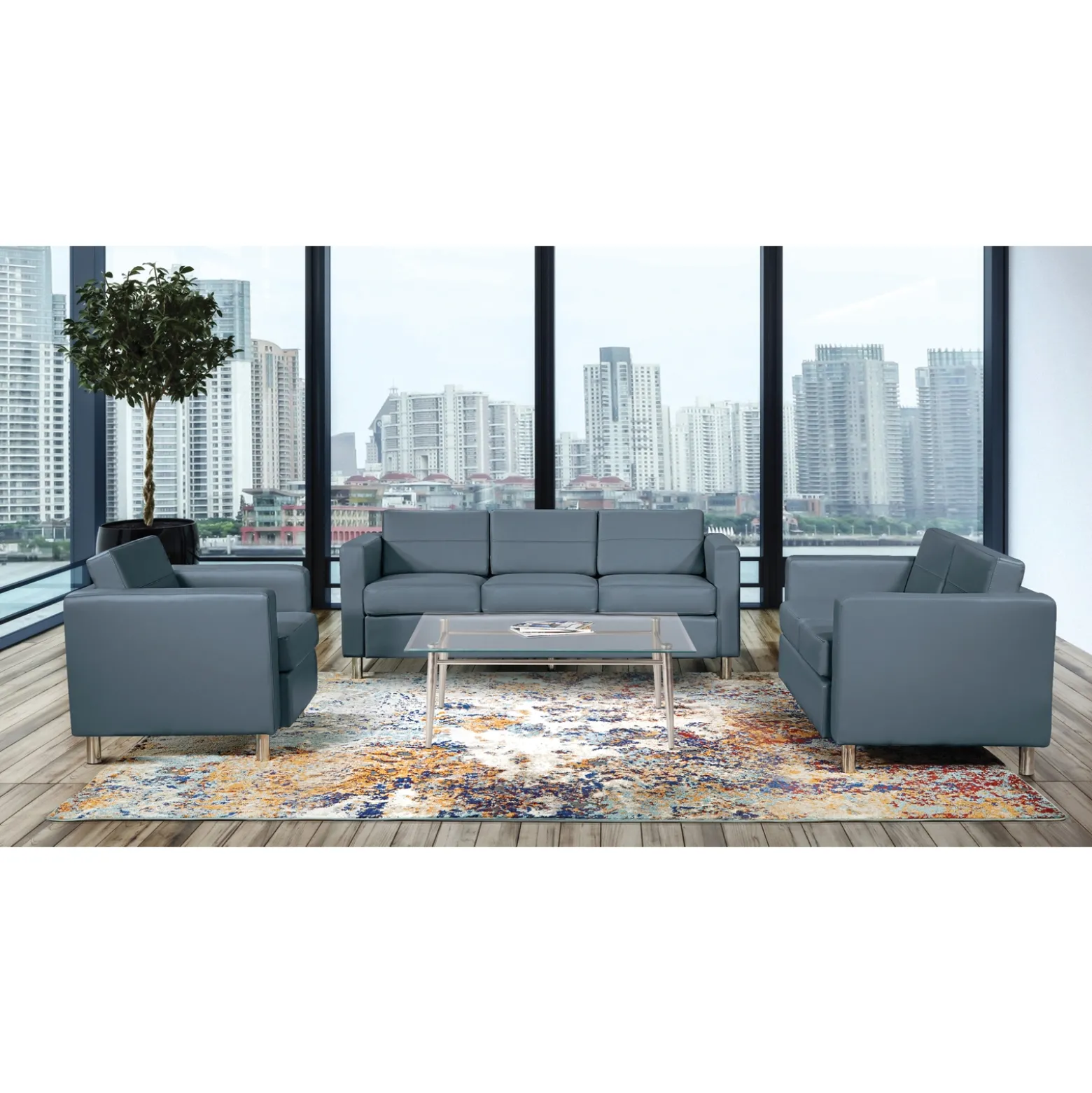 Atlantic Faux Leather Sofa