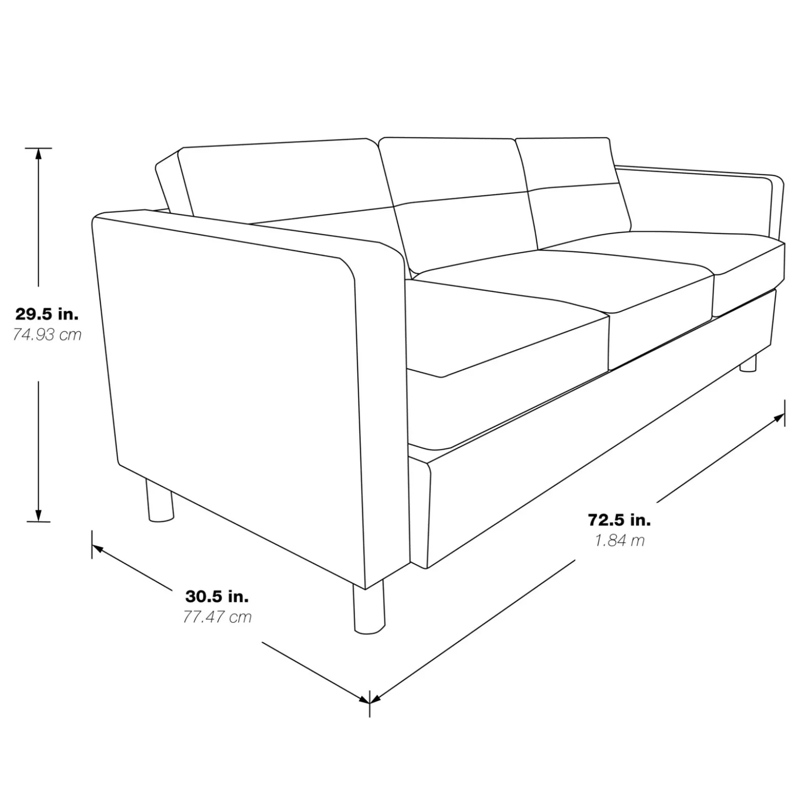 Atlantic Faux Leather Sofa