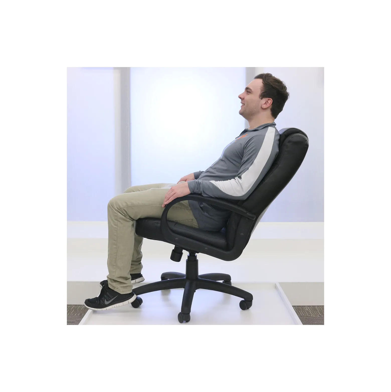 Austen High Back Bonded Leather Managers Chair with Adjustable Seat