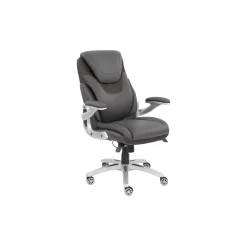 Avanti Faux Leather Executive Office Chair with Flip Arms