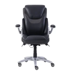 Avanti Faux Leather Executive Office Chair with Flip Arms