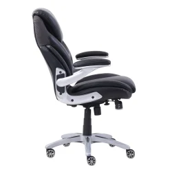 Avanti Faux Leather Executive Office Chair with Flip Arms