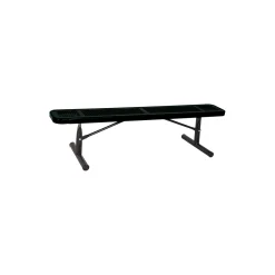 Backless Portable Perforated Steel Bench - 6'W