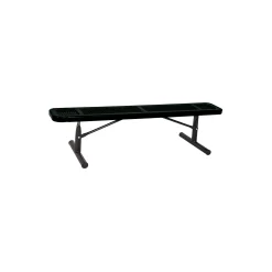 Backless Portable Perforated Steel Bench - 10'W