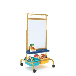 Bamboo Deluxe Chart Stand with Vibrant Tubs