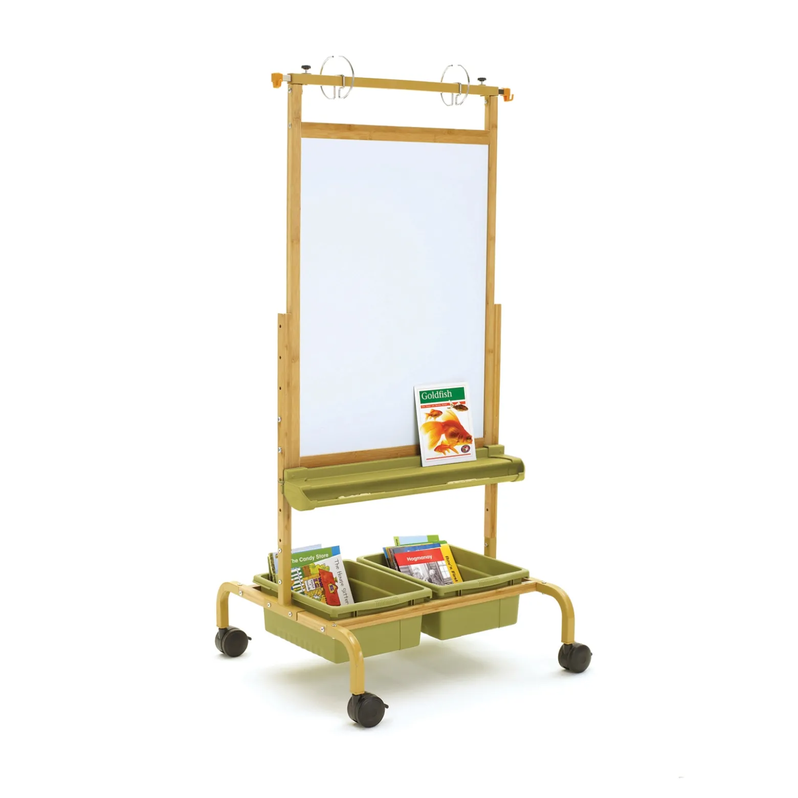 Bamboo Deluxe Chart Stand with Sage Tubs