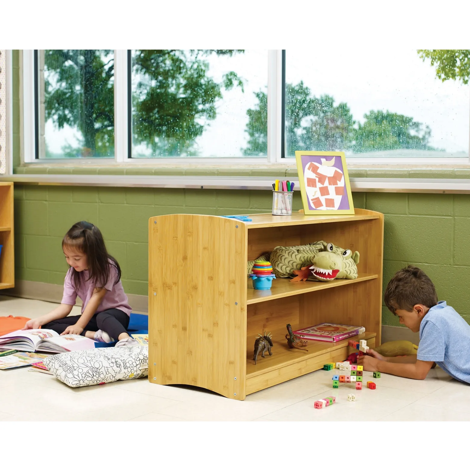 Bamboo Shelving Unit - 41"W x 16.5"D