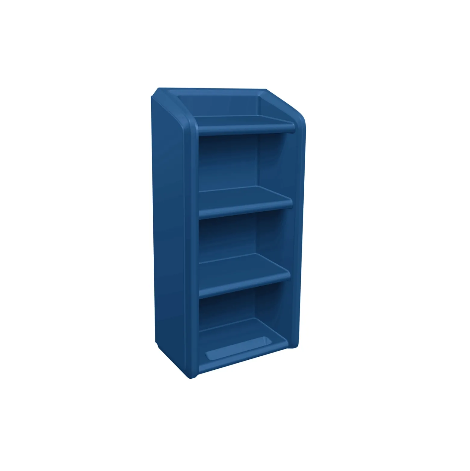 Behavioral Health 4-Shelf Wall-Mounted Bookcase