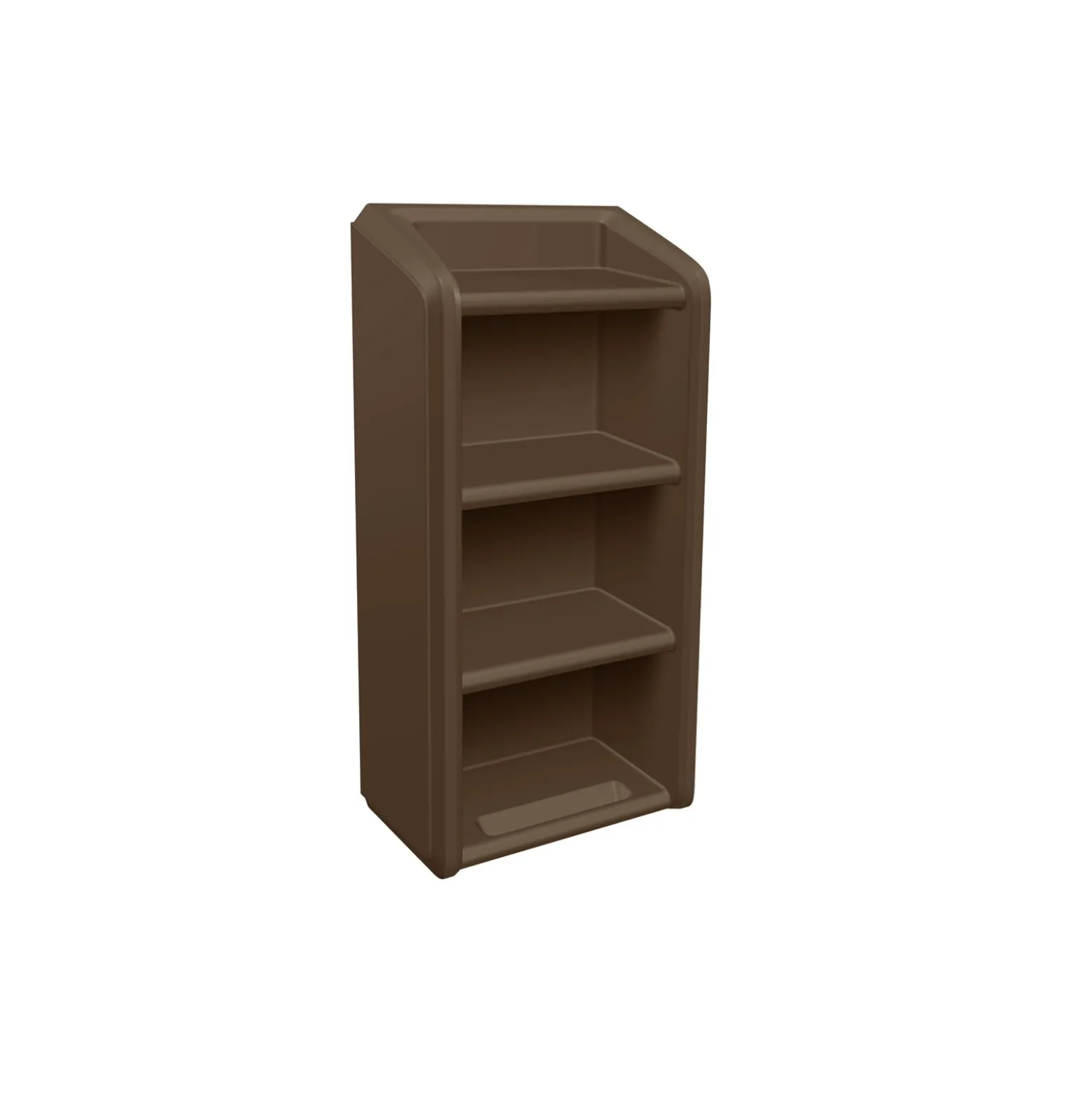 Behavioral Health 4-Shelf Wall-Mounted Bookcase