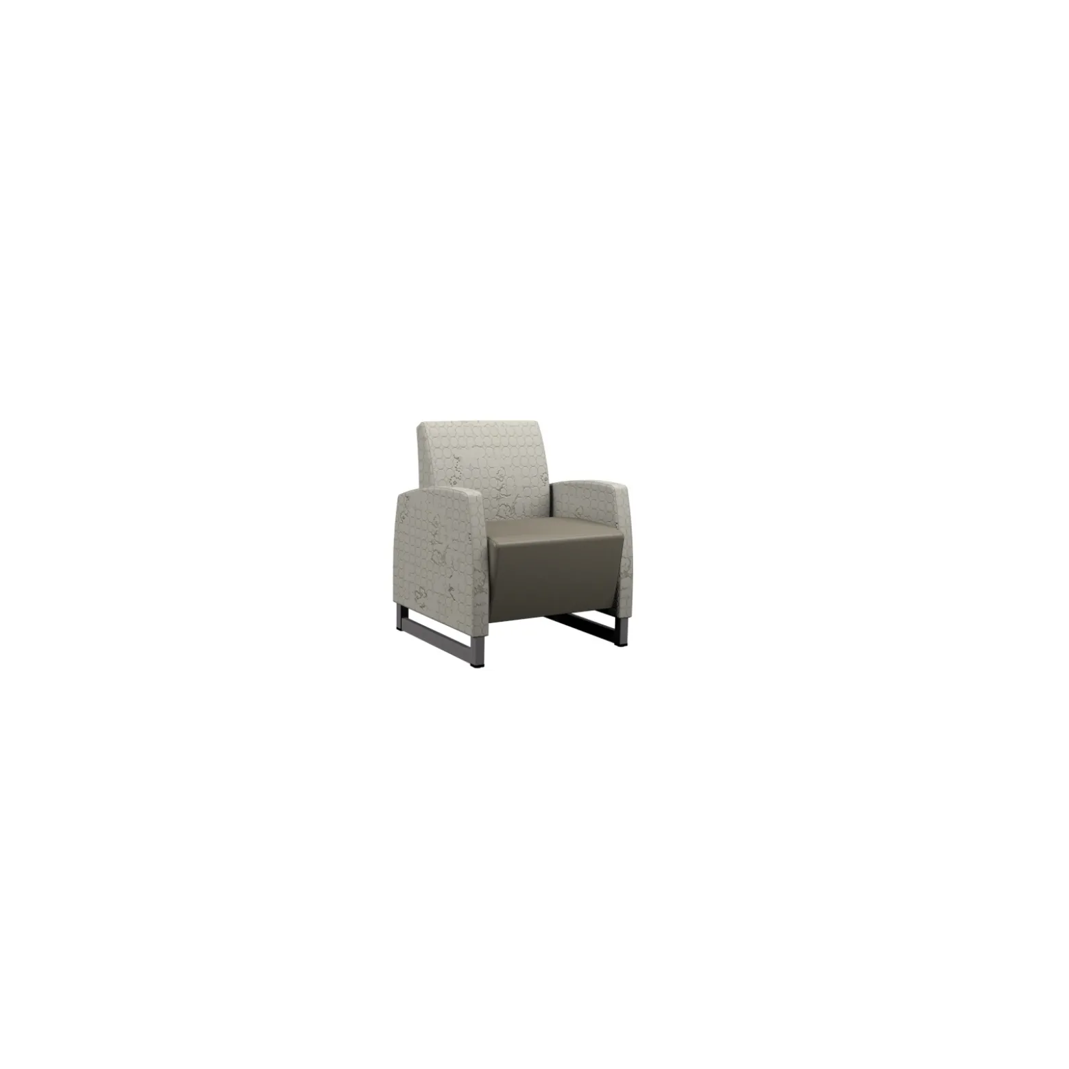 Behavioral Health Vinyl Guest Chair with Upholstered Arms
