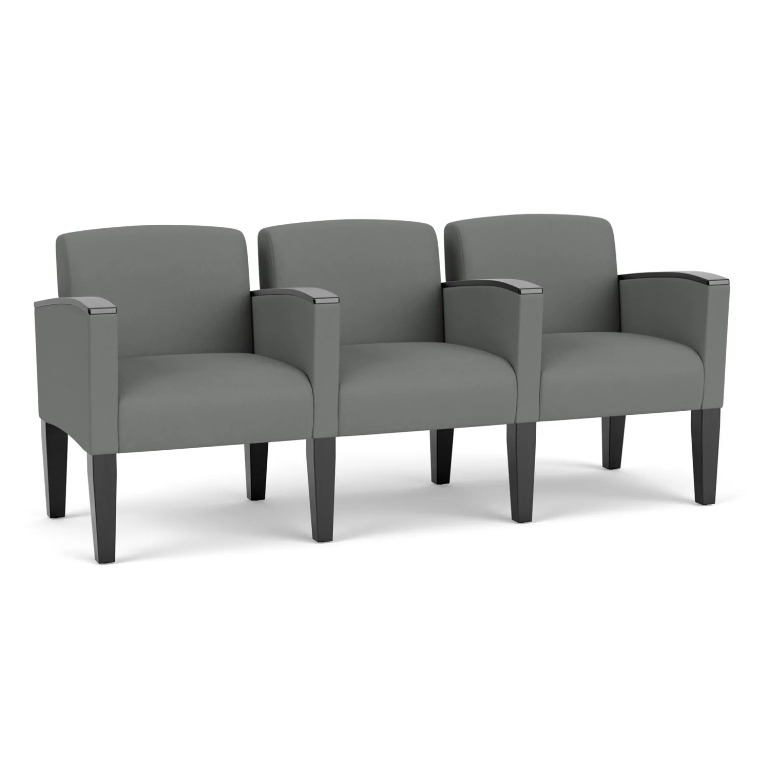 Belmont Solid Fabric Three Seater with Center Arms