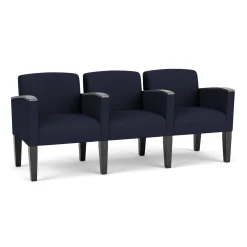 Belmont Solid Fabric Three Seater with Center Arms
