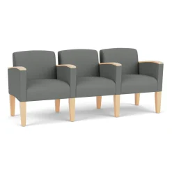 Belmont Solid Fabric Three Seater with Center Arms