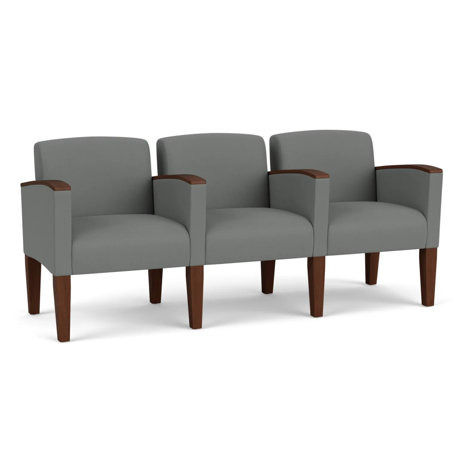 Belmont Solid Fabric Three Seater with Center Arms