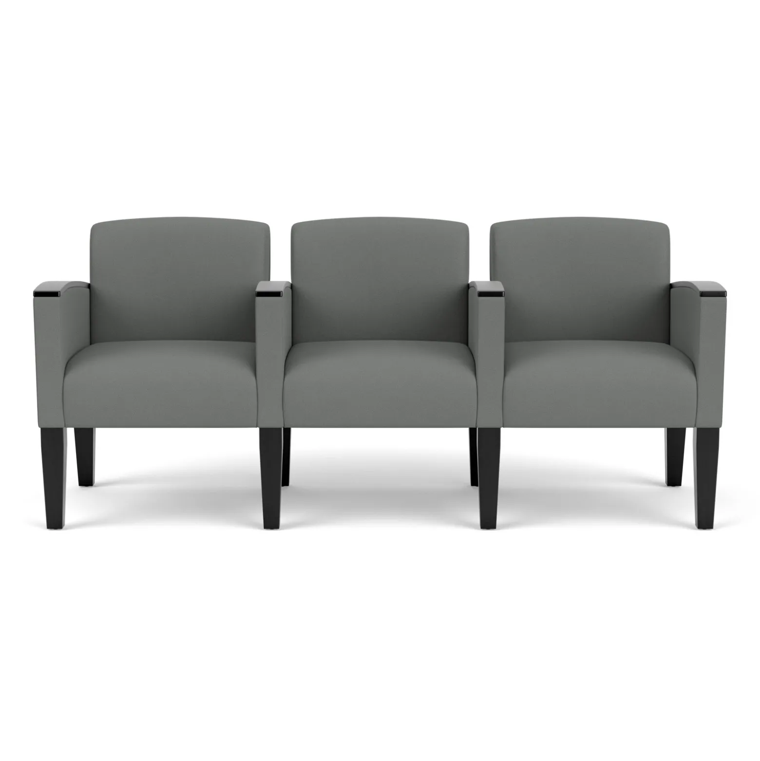 Belmont Solid Fabric Three Seater with Center Arms