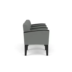 Belmont Solid Fabric Three Seater with Center Arms