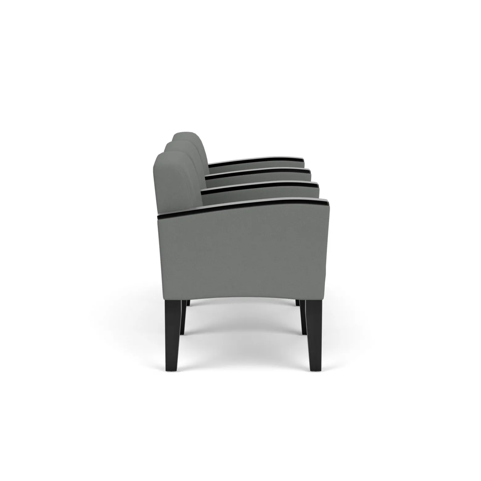 Belmont Solid Fabric Three Seater with Center Arms
