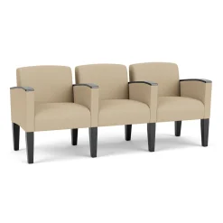 Belmont Solid Fabric Three Seater with Center Arms