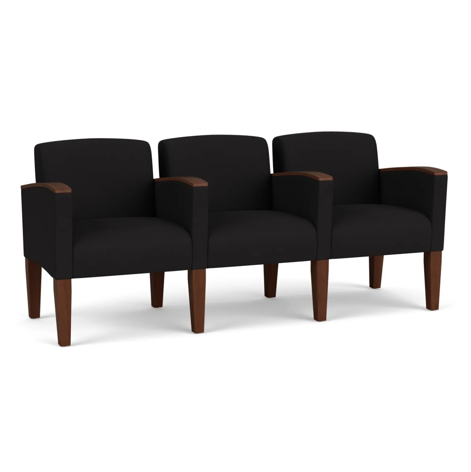 Belmont Solid Fabric Three Seater with Center Arms