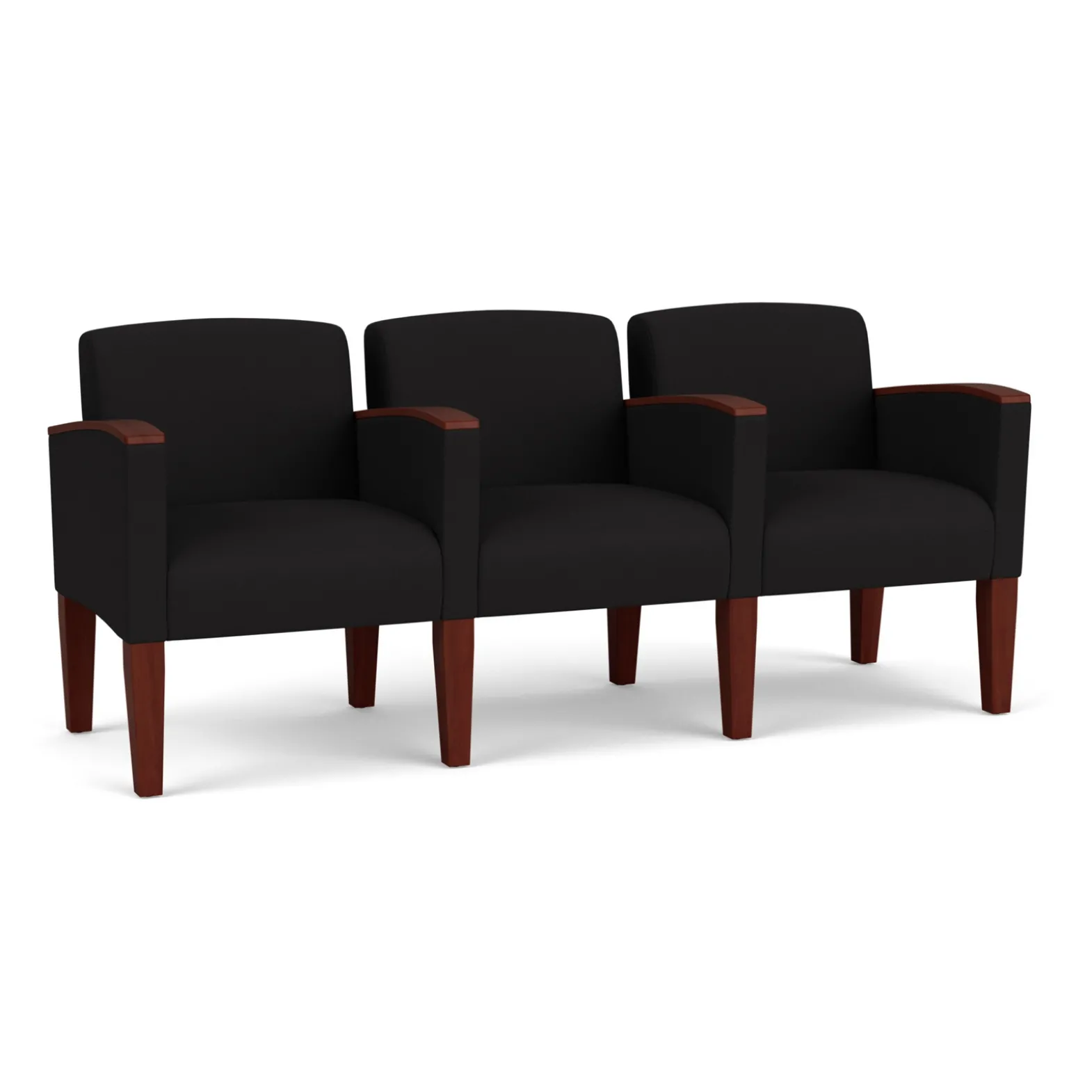 Belmont Solid Fabric Three Seater with Center Arms