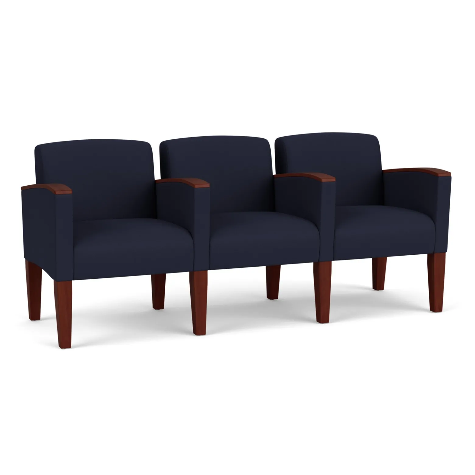Belmont Solid Fabric Three Seater with Center Arms
