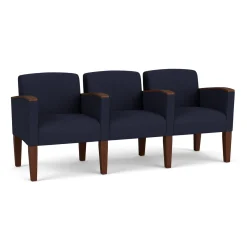 Belmont Solid Fabric Three Seater with Center Arms
