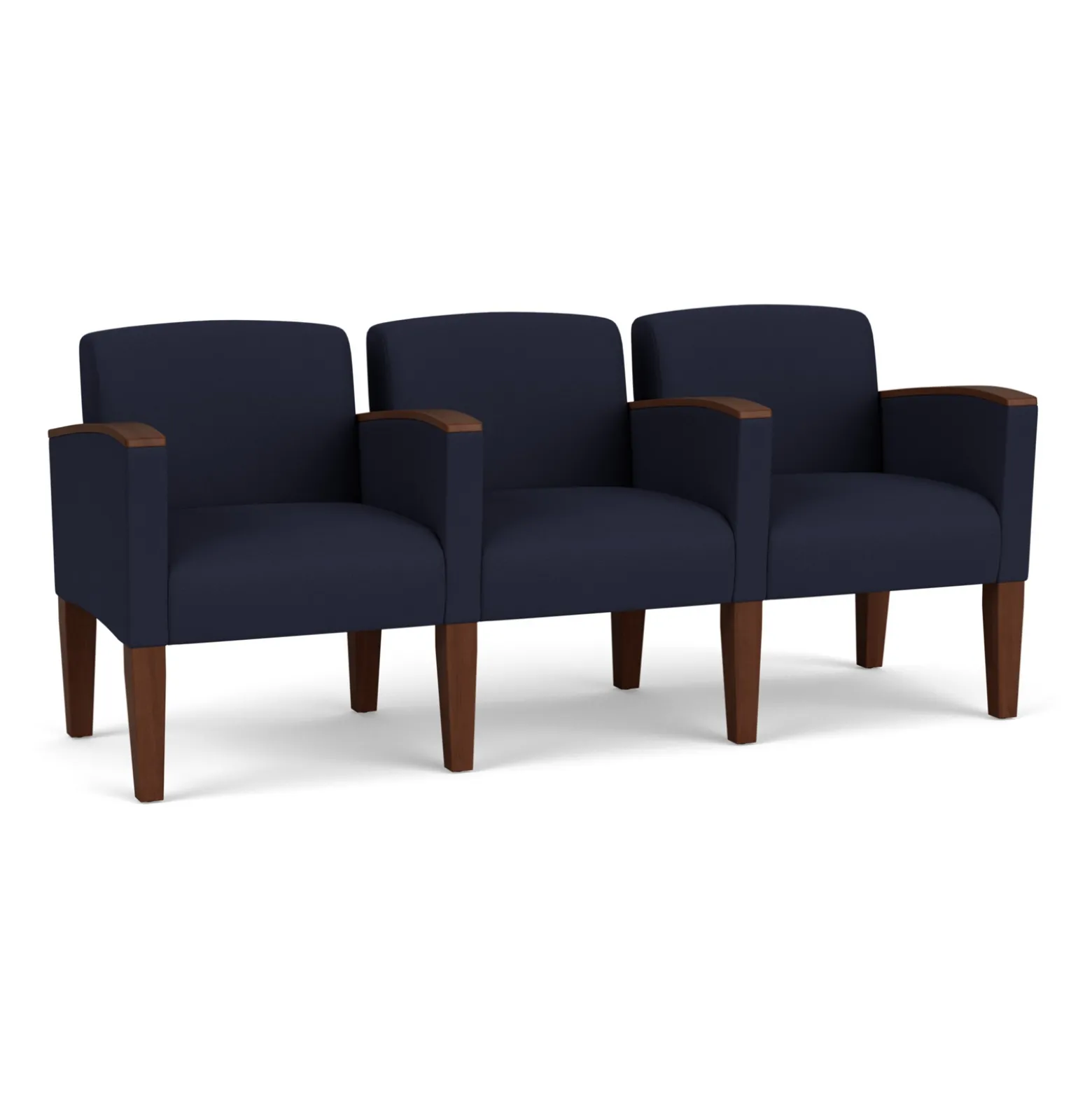 Belmont Solid Fabric Three Seater with Center Arms