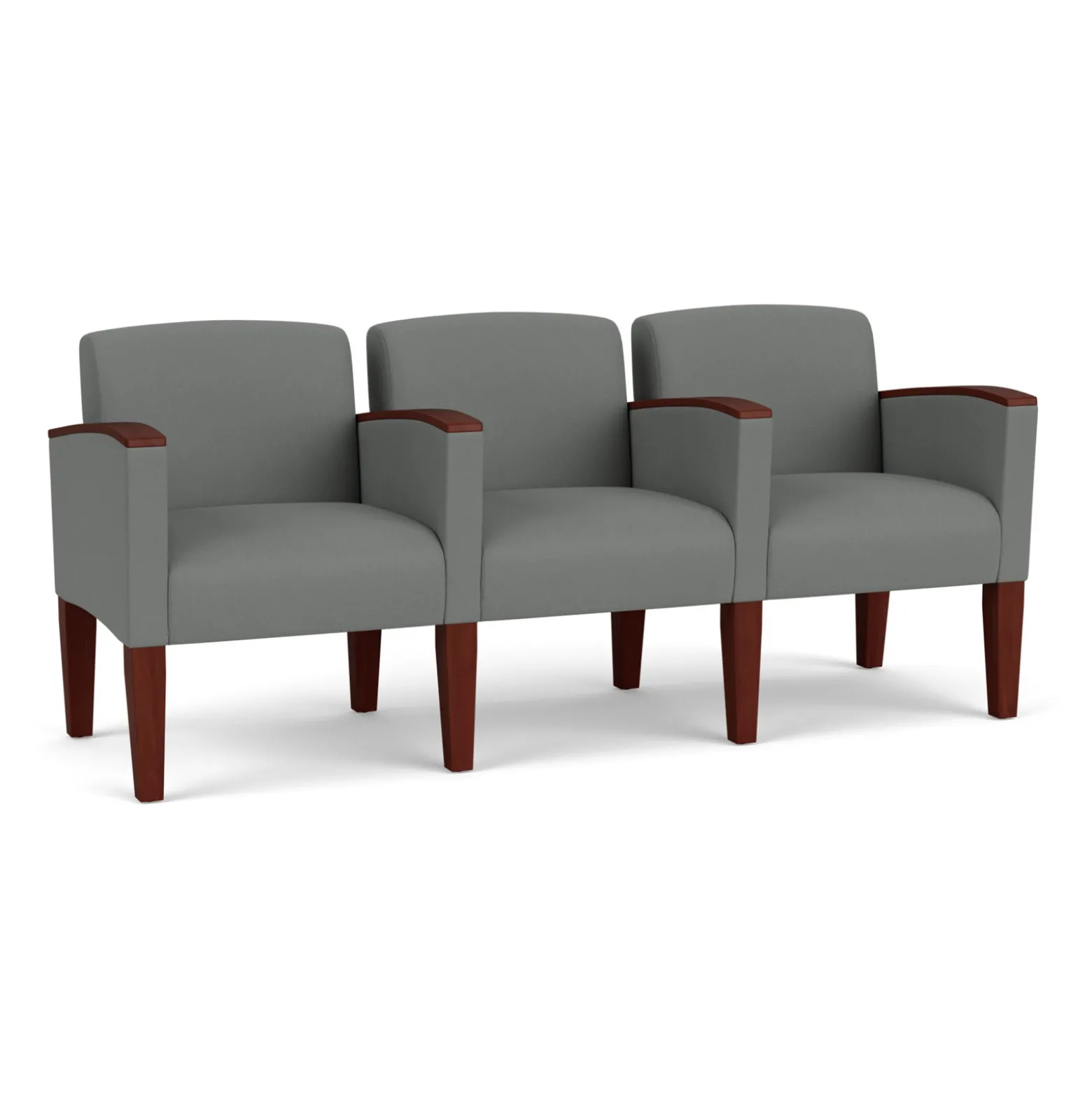 Belmont Solid Fabric Three Seater with Center Arms