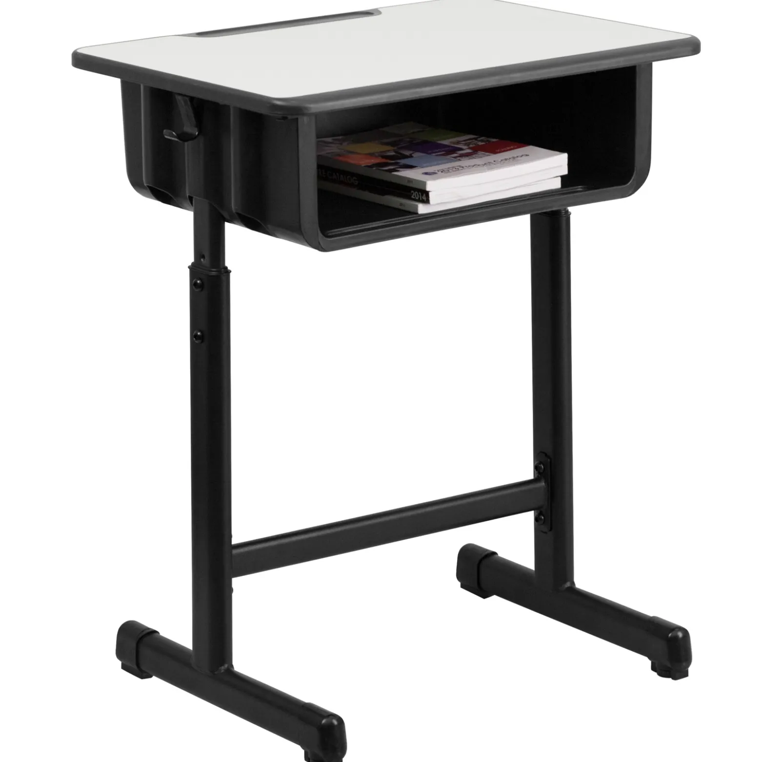 Billie Height Adjustable Student Desk with Open Book Box